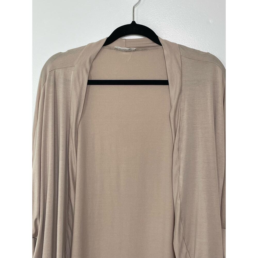 Hope + Grace‎ Sweater Cardigan Open Front Dolman Sleeves Casual Womens Tan Large - Picture 2 of 10